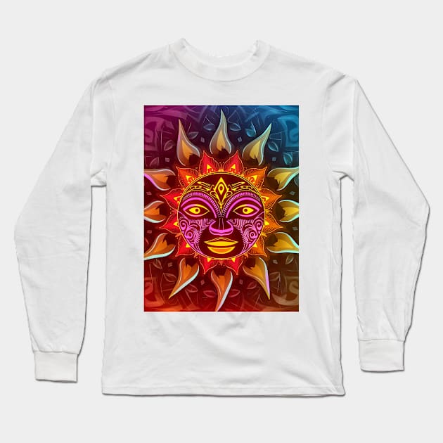 SUN FACE Long Sleeve T-Shirt by likbatonboot